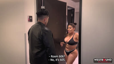 Kesha Ortega Invites Young Stranger to Fuck in Hotel Room