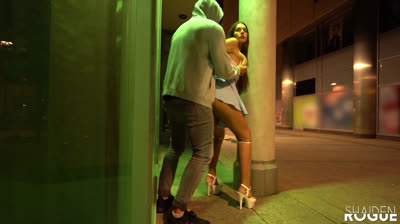 Bella alemana follada en la calle por la noche