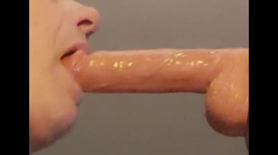 Deepthroat my new dildo.