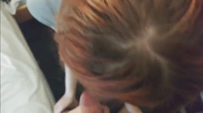 Pretty trans girl takes a facial