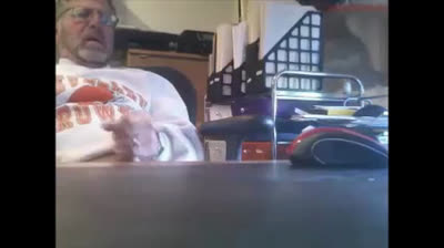 old bearded grandpa shooting his load