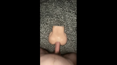 Pocket pussy gets long strokes by big cock