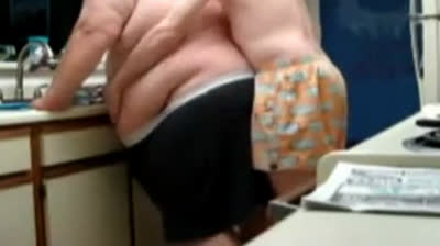 Chubby Daddy Barebacks a Young Man