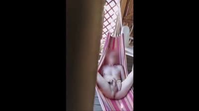 Outdoor Handjob in a Hangmat with a Big-Cocked Twink