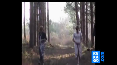 British Babes Sara and Jade's Outdoor Striptease in Stockings