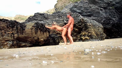 We get caught fucking on a public beach